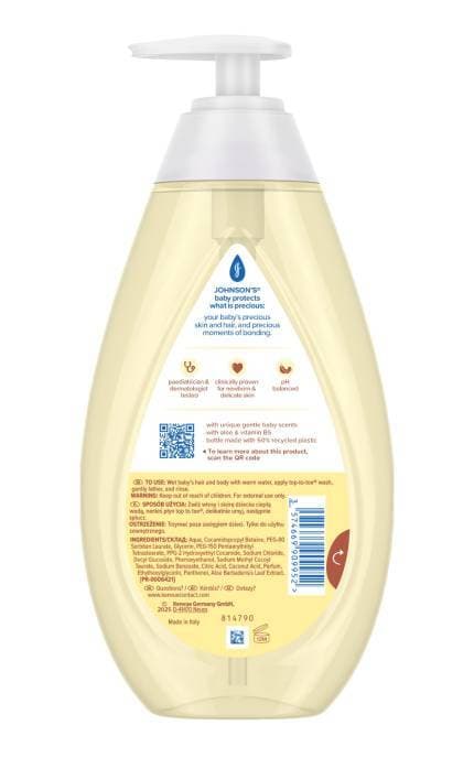 JOHNSON'S-Пінка-шампунь для купання Johnson's Baby Від маківки до п'ят 500 мл-3574669909952