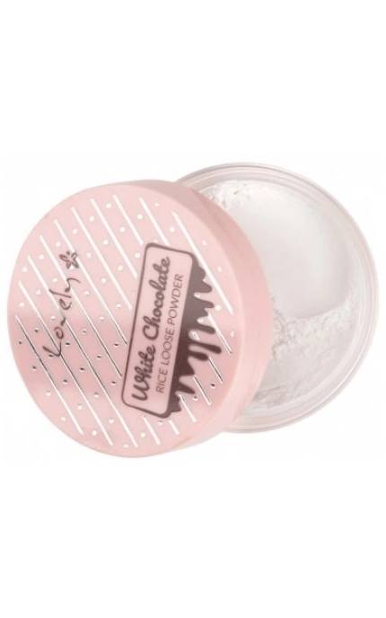 LOVELY-Пудра для обличчя Lovely White Chocolate Loose для всіх типів шкіри фіксуюча рисова розсипчаста 4 г-5901801697404
