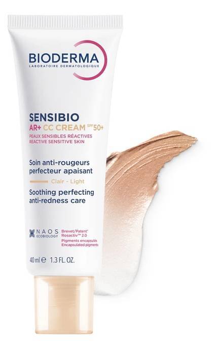 BIODERMA-CC-крем Bioderma Sensibio AR+ SPF50+ Clair-Light 40 мл-3701129813447