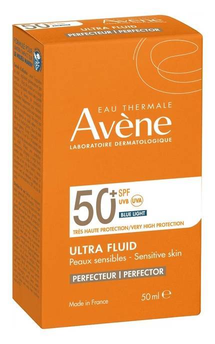 AVENE-Солнцезащитный флюид для лица Avene Eau Thermale Ultra Fluid Perfector SPF50+ 50 мл-3282770392692