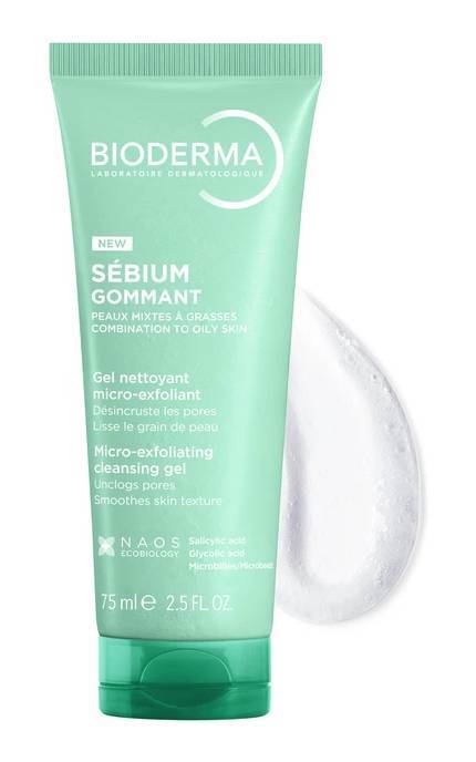 BIODERMA-Гель-гомаж для лица Bioderma Sebium отшелушивающий 75 мл-3701129814727