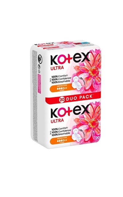 KOTEX-Прокладки жіночі Kotex Ультратонкі Normal Plus Duo 20 шт-5029053542638