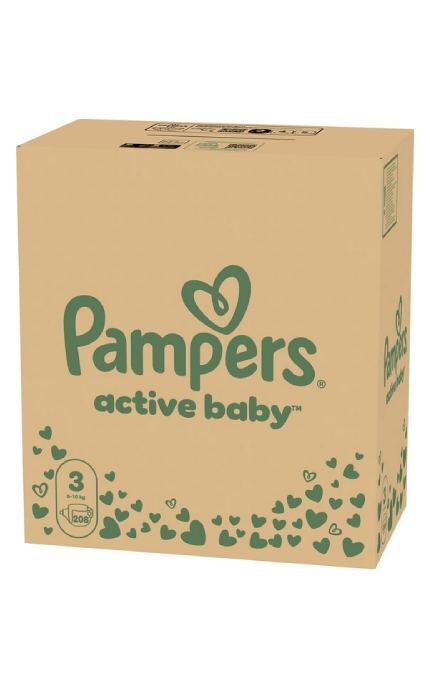 PAMPERS-Підгузки Pampers Active Baby 3 (6-10 кг) 208 шт-8001090910745