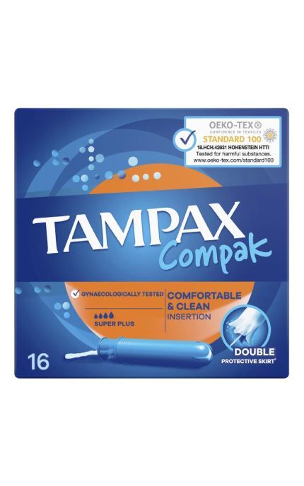 TAMPAX-Тампони Tampax Compak Super Plus з аплікатором 16 шт-8001841300399