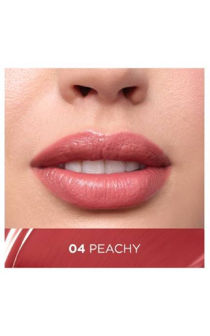 EVELINE-Рідка помада для губ Eveline Cosmetics VinyLove Vinyl Lip Liquid з вініловим фінішем 04 Peachy 4 мл-5903416086635