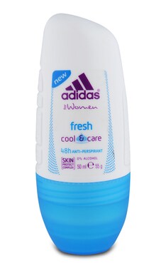 ADIDAS-Дезодорант для тела шариковый Adidas Fresh Cool & Care для женщин 50 мл-3412246600031-
