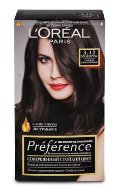 PREFERENCE-Краска для волос L’Oreal Paris Preference 3.12 Мулен Руж глубокий темно-коричневый 1 шт-3600522769248-