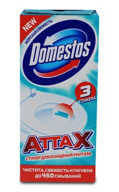 DOMESTOS-Полоска для очищения унитаза Domestos Морская свежесть 3x10 г-8711700692953-