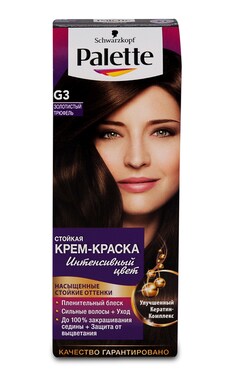 PALETTE-Крем-краска для волос стойкая Palette оттенок G3 Золотистый трюфель 1 шт-3838824188942-