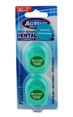 BEAUTY FORM ACTIVE-Флосси зубні Beauty Form Active м'ятні воскові 2 шт-5012251006606-