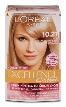 EXCELLENCE-Крем-краска для волос устойчивая L’Oreal Paris Excellence Creme оттенок 8.13 светло-светло русый перламутровый осветляющий 1 шт-3600524094089-