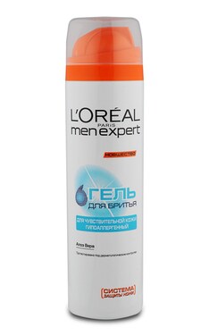 MEN EXPERT-Гель для бритья L'Oreal Paris Men Expert для чувствительной кожи лица 200 мл-3600521606087-