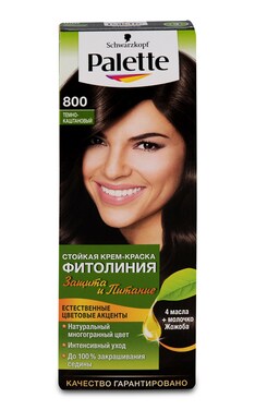 PALETTE NATURALS-Крем-краска для волос устойчивая Palette Фитолиния оттенок 800 темно-каштановый 100 мл-3838824124520-