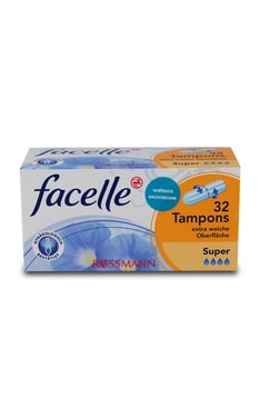 FACELLE-Тампоны женские гигиенические Facelle Super 32 шт-4305615465678-