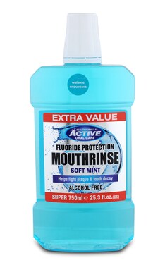 BEAUTY FORM ACTIVE-Ополіскувач для ротової порожнини Soft mint з фторидом 750 мл-5012251012119