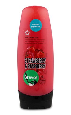 FRUITY-Гель для душа Superdrug Клубника и малина 250 мл-2055206-