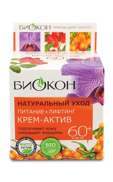 БІОКОН-Крем-актив для обличчя Біокон Натуральний догляд 60+ 50 мл-4820160034327-