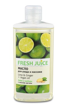 FRESH JUICE-Олія для тіла Fresh Juice Лайм та імбир з олією аргани 150 мл-4823015928796-