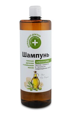 ДОМАШНИЙ ДОКТОР-Шампунь для волосся Домашній лікар пивні дріжжі та оливкова олія 1 л-4823015929816-