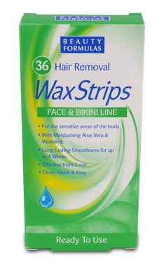 BEAUTY FORMULAS-Восковые ленты Beauty Formulas для депиляции лица и зоны бикини 36 шт-5012251006729
