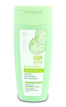 DR SANTE НЕЖНЫЙ ШЕЛК-Гель-пілінг для обличчя Dr Sante Cucumber 200 мл-4823015909962-