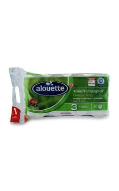ALOUETTE-Туалетная бумага белая Alouette трехслойная 8 шт-4305615838670-