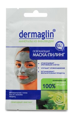 DERMAGLIN-Маска-пилинг для лица Dermaglin Освежающая 20 г-4260119410015-