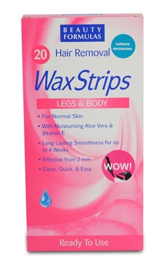 BEAUTY FORMULAS-Восковые ленты Beauty Formulas для депиляции рук ног и тела 20 шт-5012251006712-