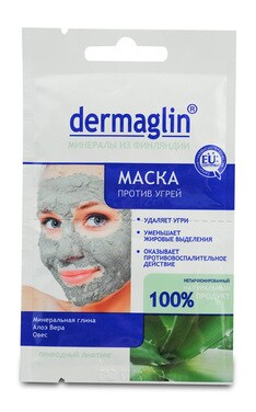 DERMAGLIN-Маска для лица Dermaglin против угрей 20 г-4260096990111-
