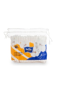 BELLA-Палички ватні гiгiєнiчні Bella Cotton 160 шт-5900516401429-