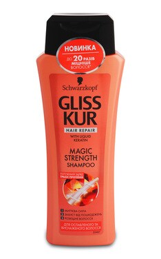 GLISS KUR-Шампунь для волосся Gliss kur Чарівне Зміцнення 250 мл-4015100009743-