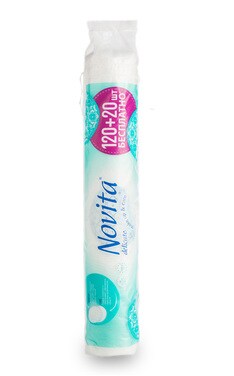 NOVITA-Диски ватні косметичні Novita Delicate 120 шт-4744246013122-