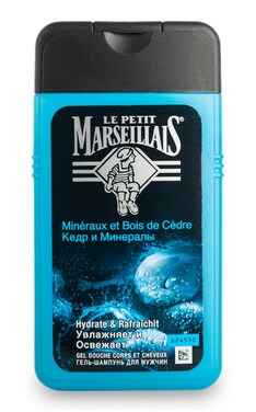 MARSEILLAIS-Гель-шампунь чоловічий Le Petit Marseillais Кедр і Мінерали 250 мл-3574661190365-