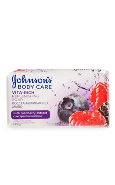 JOHNSON'S-Мыло для тела Johnson's Body Care Vita Rich Восстанавливающее с экстрактом малины 125 г-3574661239538-