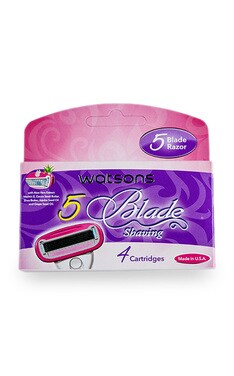 WATSONS-Картриджи к женскому станку Watsons 5 лезвий 4 шт-4894819122055-
