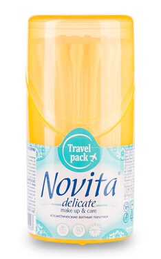 NOVITA-Ватные палочки гигиенические Novita моноблок 50 шт-4823071619423-