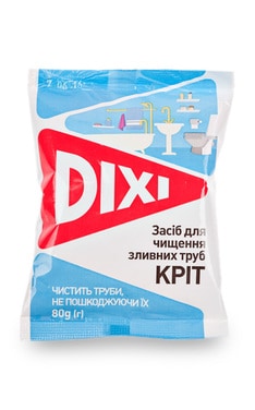 DIXI-Средство для чистки труб и канализационных стоков Dixi 80 г-4820098542482-