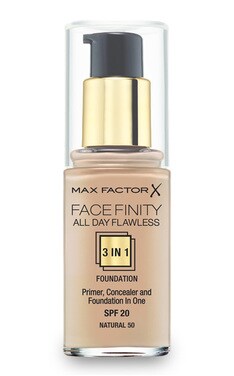 MAX FACTOR-Тональна основа Max Factor Facefinity All Day Flawless 3в1 50 Natural 30 мл-3616303999452-