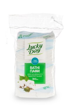 LUCKY DAY-Пафи ватні Lucky Day 300 шт-4820180241569-