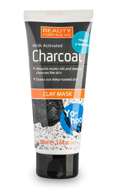 BEAUTY FORMULAS-Маска для лица глиняная с углем Beauty Formulas 100 мл-5012251012263