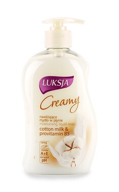 LUKSJA-Мыло жидкое для рук Luksja Creamy Cotton Milk & Provitamin B5 450 мл-5900998007164-