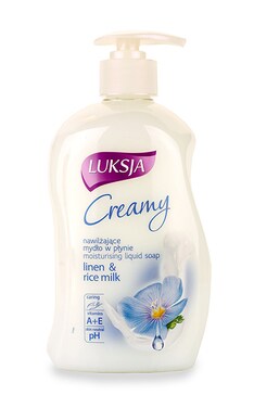 LUKSJA-Мыло жидкое для рук Luksja Creamy Linen & Rice Milk 450 мл-5900998007171-