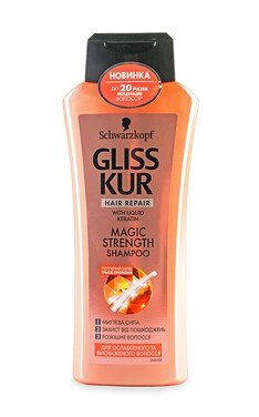 GLISS KUR-Шампунь для волосся Gliss kur Magic Strength 400 мл-4015100009750-