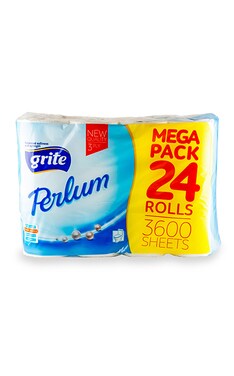 GRITE-Туалетная бумага Grite Perlum трехслойная 24 шт-4770023348712-
