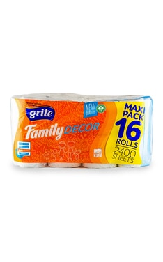GRITE-Туалетная бумага Grite Family Dekor трехслойная 16 шт-4770023141115-