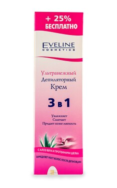 EVELINE-Крем для депіляції Eveline Cosmetics з алое вера і протеїнами шовку 125 мл-5901964016746-