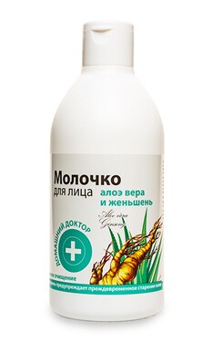 ДОМАШНИЙ ДОКТОР-Молочко для лица Домашний доктор Алоэ вера и женьшень 300 мл-4823015924460-