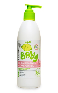 DR SANTE НЕЖНЫЙ ШЕЛК-Пенка-шампунь детский Dr.Sante Baby От макушки до пяточек 300 мл-4823015932366-
