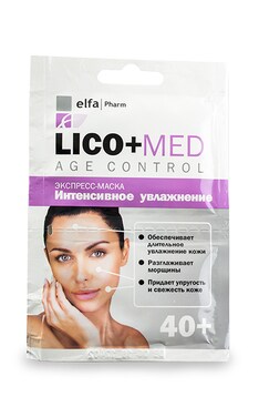 LICO+MED-Маска для обличчя Elfa Pharm Lico Med Інтенсивне зволоження 40+ 20 мл-4823015933226-