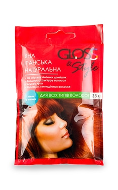 GLOSS and STYLE-Хна для волосся Gloss & Style Іранська натуральна 25 г-9210000003678-